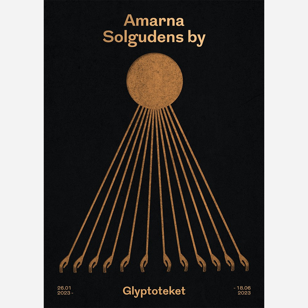 Amarna plakat. Solguden Aten