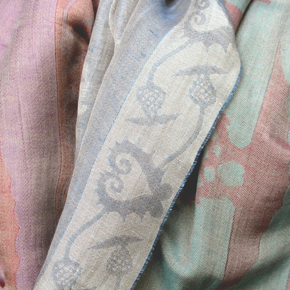 Ottilia tørklæde - creme / denim